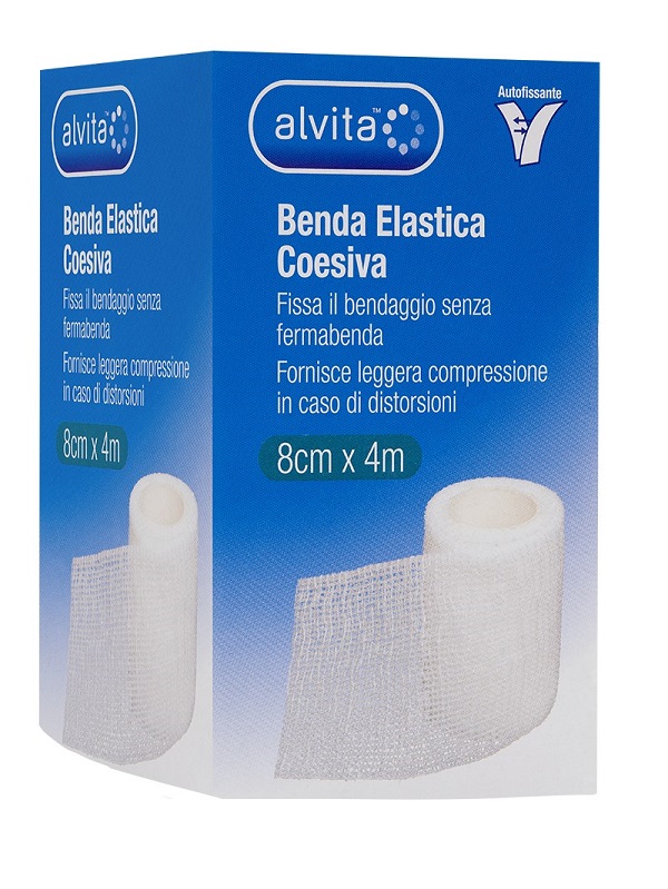 BENDA ELASTICA AUTOADESIVA ALVITA 8X4CM - Farmacia Nuova Dr.ssa Gabriella Catellani