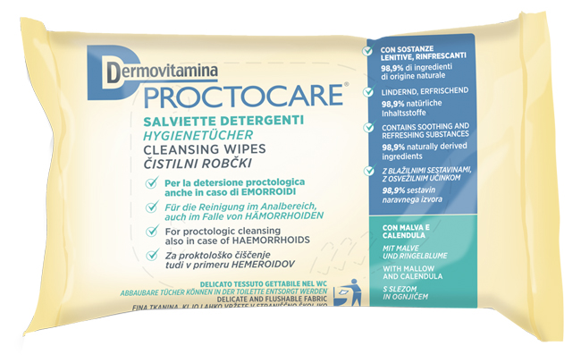 DERMOVITAMINA PROCTOCARE SALVIETTE DETERGENTI 15 PEZZI - Farmacia Nuova Dr.ssa Gabriella Catellani