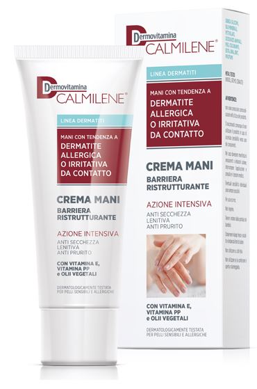 DERMOVITAMINA CALMILENE CREMA MANI BARRIERA RISTRUTTURANTE AZIONE INTENSIVA PER DERMATITE ALLERGICA O IRRITATIVA DA CONTATTO 75 ML - Farmacia Nuova Dr.ssa Gabriella Catellani