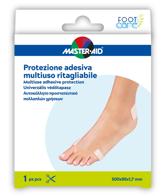 PROTEZIONE ADESIVA MULTIUSO MASTER-AID FOOTCARE RITAGLIABILE 50X9,5 CM A6 - Farmacia Nuova Dr.ssa Gabriella Catellani