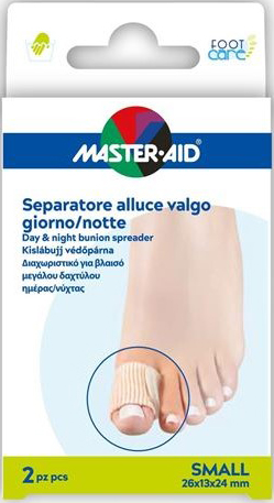 DIVARICATORE ALLUCE GIORNO/NOTTE MASTER-AID FOOTCARE SMALL 2 PEZZI D11 - Farmacia Nuova Dr.ssa Gabriella Catellani