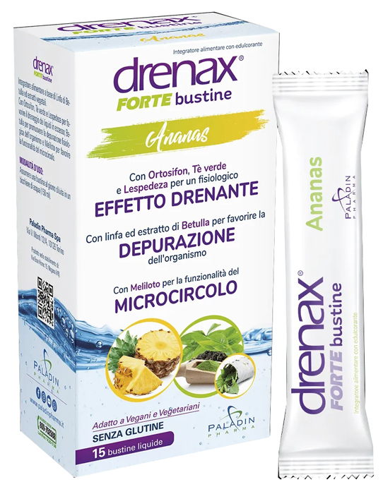 DRENAX FORTE ANANAS 15 BUSTINE - Farmacia Nuova Dr.ssa Gabriella Catellani