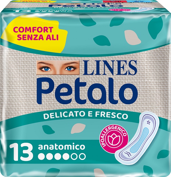 LINES PETALO BLU ASSORBENTE ANATOMICO 13 PEZZI - Farmacia Nuova Dr.ssa Gabriella Catellani