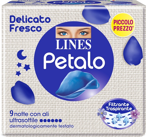 LINES PETALO BLU ASSORBENTE NOTTE 9 PEZZI - Farmacia Nuova Dr.ssa Gabriella Catellani
