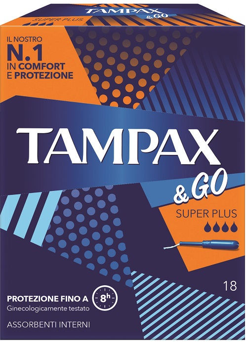 TAMPAX &GO ASSORBENTE INTERNO SUPER PLUS 18 PEZZI - Farmacia Nuova Dr.ssa Gabriella Catellani