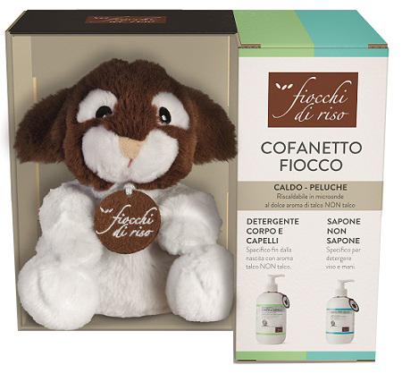 FIOCCHI DI RISO KIT CALDO-PELUCHE FIOCCO + SAPONE NON SAPONE DELICATO 240 ML + DETERGENTE CORPO E CAPELLI TALCO 400 ML - Farmacia Nuova Dr.ssa Gabriella Catellani