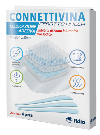 CEROTTO CONNETTIVINA HITECH 10 X 10 CM 4 PEZZI - Farmacia Nuova Dr.ssa Gabriella Catellani