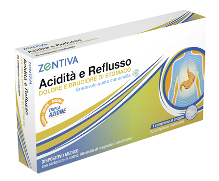 ZENTIVA ACIDITA' REFLUSSO 20 COMPRESSE MASTICABILI - Farmacia Nuova Dr.ssa Gabriella Catellani