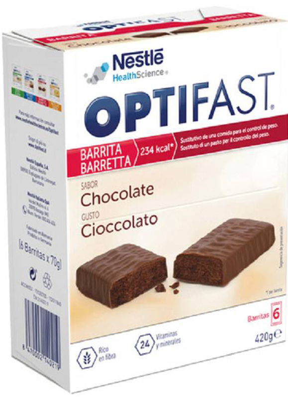 OPTIFAST BARRETTA AL CIOCCOLATO 6X65 G - Farmacia Nuova Dr.ssa Gabriella Catellani
