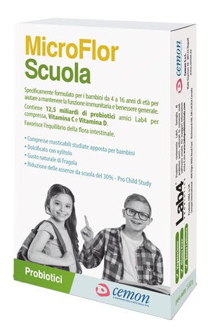 MICROFLOR SCUOLA 30 CAPSULE MASTICABILI - Farmacia Nuova Dr.ssa Gabriella Catellani