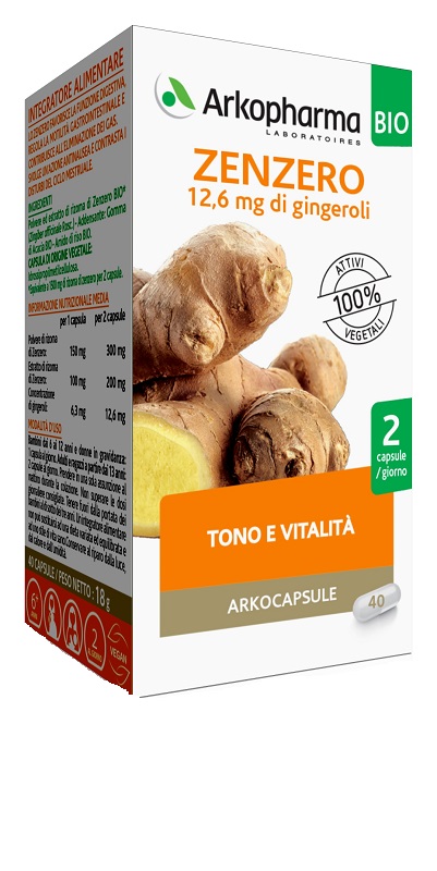 ARKO CAPSULE ZENZERO BIO 40 CAPSULE - Farmacia Nuova Dr.ssa Gabriella Catellani