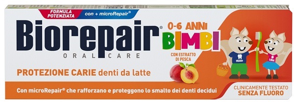 BIOREPAIR ORAL CARE KIDS 0-6 ANNI DENTI DA LATTE DENTIFRICIO CON ESTRATTO DI PESCA 50 ML - Farmacia Nuova Dr.ssa Gabriella Catellani