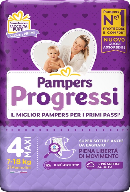 PAMPERS PROGRESSI MAXI PANNOLINO 4 7-18KG 22 PEZZI - Farmacia Nuova Dr.ssa Gabriella Catellani
