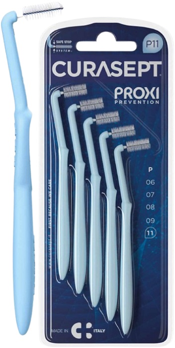 CURASEPT PROXI ANGLE P11 AZZURRO/LIGHT BLUE 5 PEZZI - Farmacia Nuova Dr.ssa Gabriella Catellani