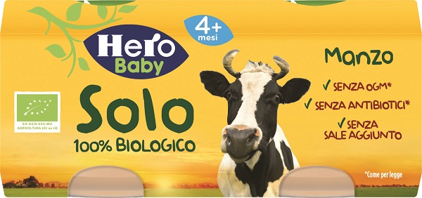 HERO SOLO OMOGENEIZZATO MANZO 100% BIO 2X80G - Farmacia Nuova Dr.ssa Gabriella Catellani