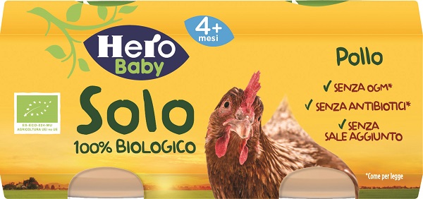 HERO SOLO OMOGENEIZZATO POLLO 100% BIO 2X80G - Farmacia Nuova Dr.ssa Gabriella Catellani