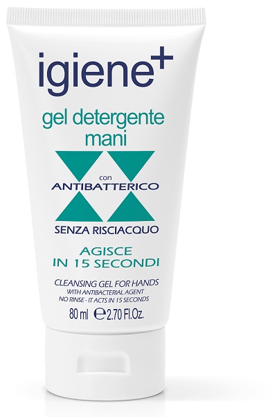 IGIENE+ GEL DETERGENTE MANI ANTIBATTERICO SENZA RISCIACQUO 80 ML - Farmacia Nuova Dr.ssa Gabriella Catellani