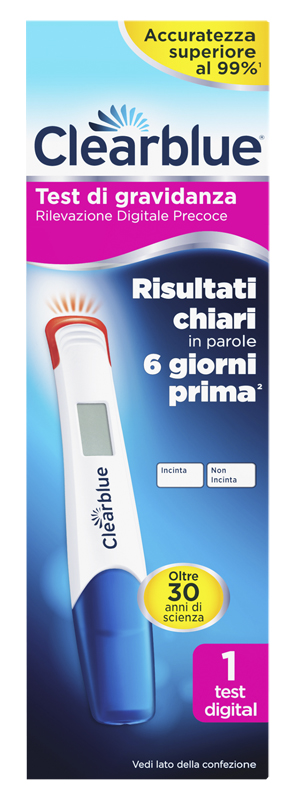 CLEARBLUE TEST GRAVIDANZA RILEVAZIONE PRECOCE DIGITALE 1 PEZZO - Farmacia Nuova Dr.ssa Gabriella Catellani