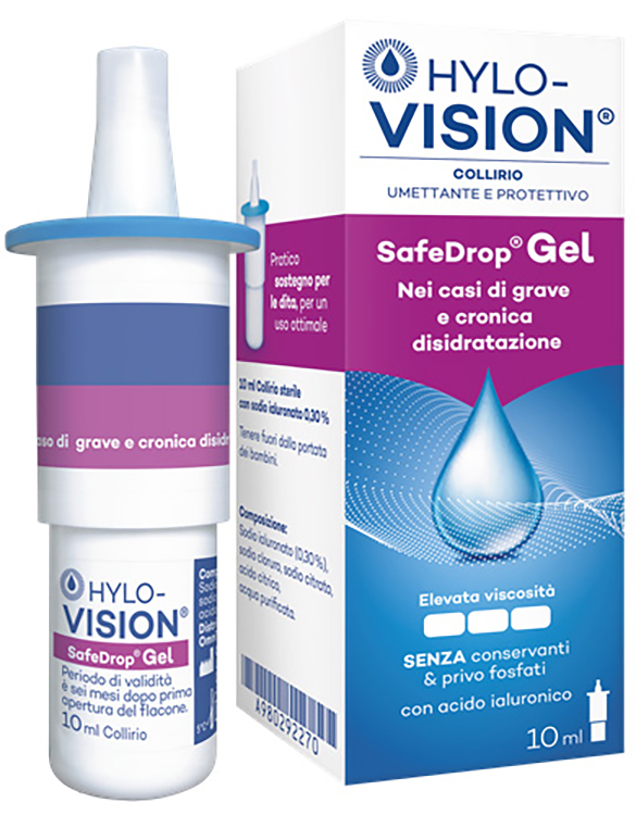 HYLOVISION SAFE DROP GEL 0,3% COLLIRIO UMETTANTE E PROTETTIVO 10 ML - Farmacia Nuova Dr.ssa Gabriella Catellani