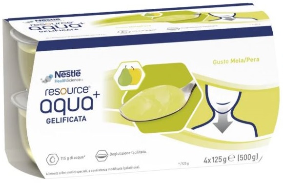 RESOURCE AQUA ACQUA GELIFICATA+APPLEPEAR CUP 6 4X125 G - Farmacia Nuova Dr.ssa Gabriella Catellani