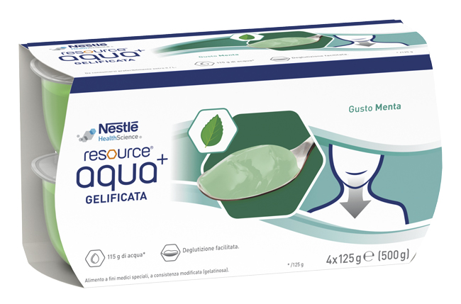RESOURCE AQUA ACQUA GELIFICATA+MINT CUP 6 4X125 G - Farmacia Nuova Dr.ssa Gabriella Catellani