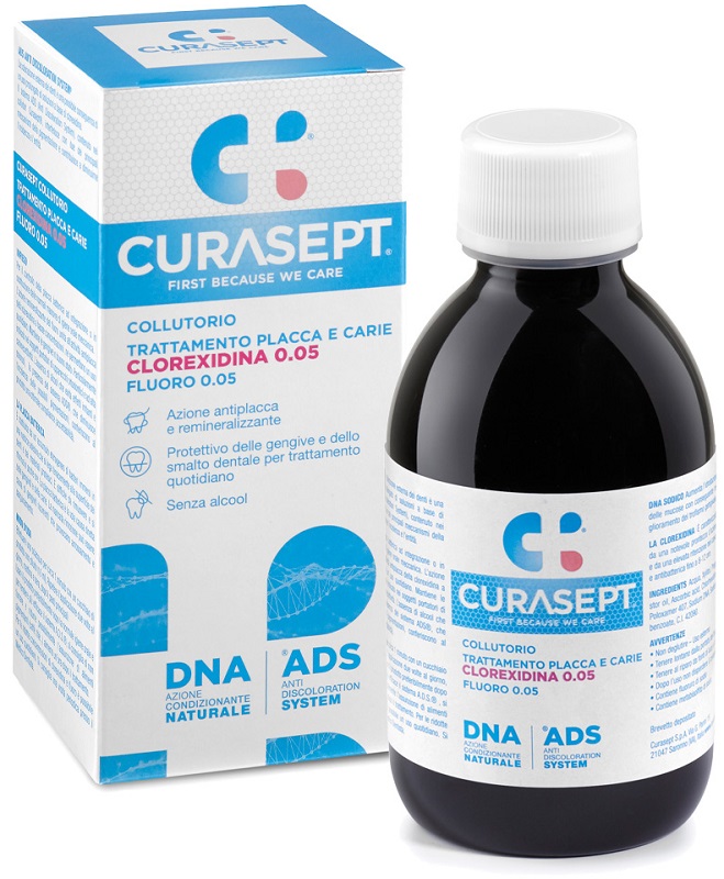 CURASEPT COLLUTORIO 0,05 ADS + DNA 200 ML - Farmacia Nuova Dr.ssa Gabriella Catellani