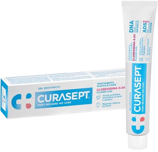 CURASEPT DENTIFRICIO 0,05 75 ML ADS+DNA - Farmacia Nuova Dr.ssa Gabriella Catellani