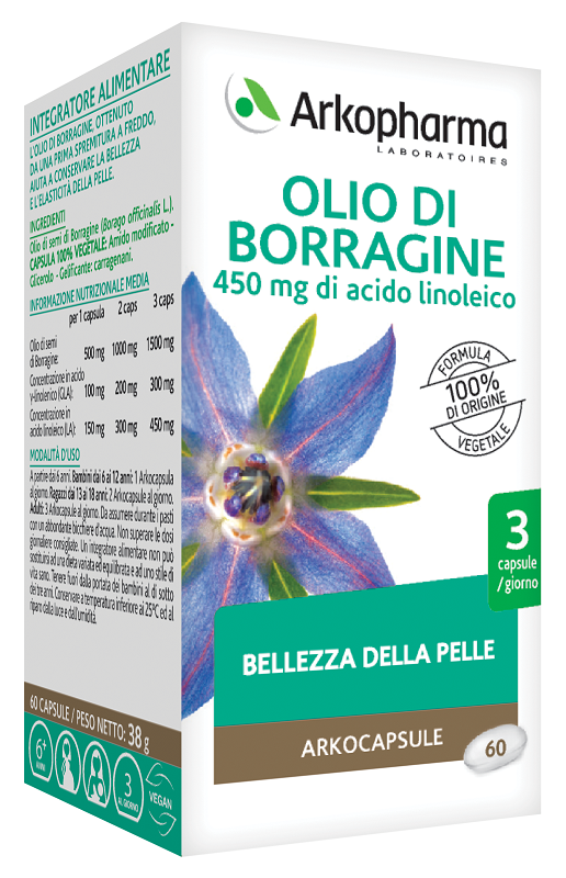 ARKOPHARMA OLIO DI BORRAGINE 60 PERLE - Farmacia Nuova Dr.ssa Gabriella Catellani
