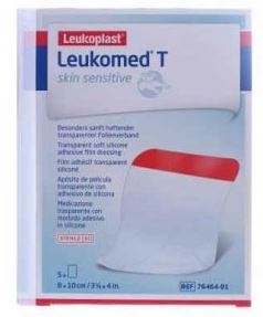 LEUKOMED T PLUS SKIN SENSITIVE MEDICAZIONE POST-OPERATORIA TRASPARENTE MPERMEABILE CON MASSA ADESIVA AL SILICONE 8X10CM 5 PEZZI - Farmacia Nuova Dr.ssa Gabriella Catellani