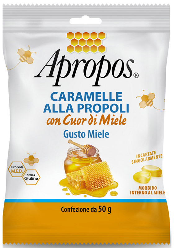 APROPOS CARAMELLE DURE MIELE CUOR DI MIELE 50 G - Farmacia Nuova Dr.ssa Gabriella Catellani