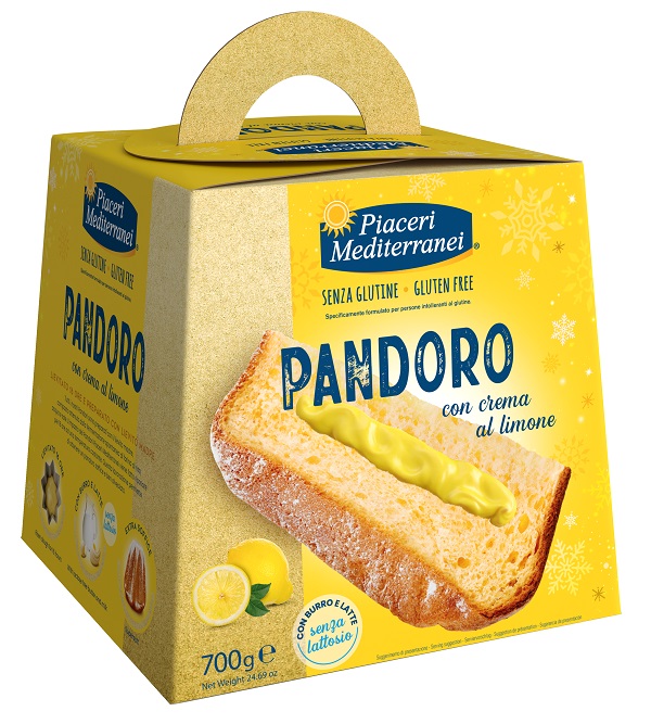PIACERI MEDITERRANEI PANDORO CREMA AL LIMONE 700 G - Farmacia Nuova Dr.ssa Gabriella Catellani