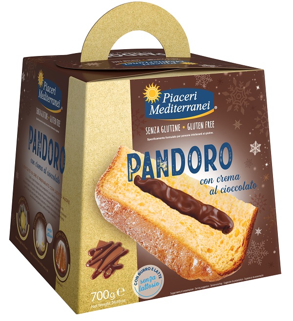 PIACERI MEDITERRANEI PANDORO CREMA AL CIOCCOLATO 700 G - Farmacia Nuova Dr.ssa Gabriella Catellani