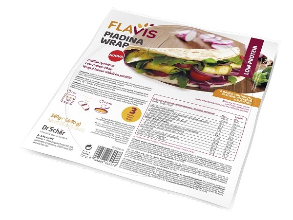 FLAVIS PIADINA WRAP APROTEICA 3 PEZZI DA 80 G - Farmacia Nuova Dr.ssa Gabriella Catellani