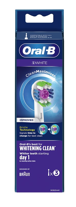 ORALB 3DWHITE EB18 TESTINA PER SPAZZOLINO ELETTRICO 3 PEZZI - Farmacia Nuova Dr.ssa Gabriella Catellani