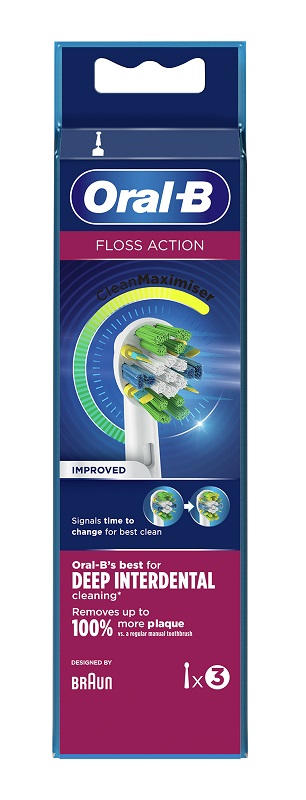 ORALB FLOSS ACTION EB25 TESTINA PER SPAZZOLINO ELETTRICO 3 PEZZI - Farmacia Nuova Dr.ssa Gabriella Catellani