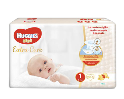 HUGGIES EXTRA CARE GRANDE 1 40 PEZZI - Farmacia Nuova Dr.ssa Gabriella Catellani
