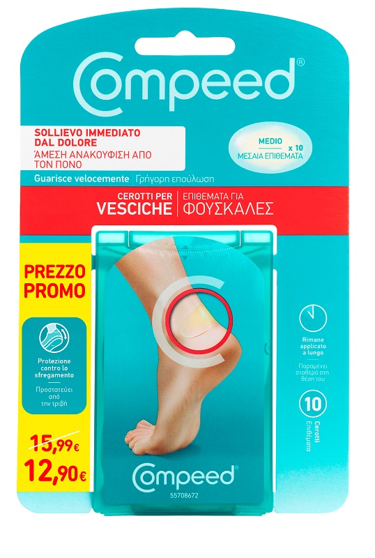 COMPEED CEROTTO VESCICHE MEDIO 10 PEZZI PROMO - Farmacia Nuova Dr.ssa Gabriella Catellani