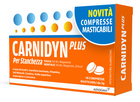 CARNIDYN PLUS 18 COMPRESSE MASTICABILI - Farmacia Nuova Dr.ssa Gabriella Catellani