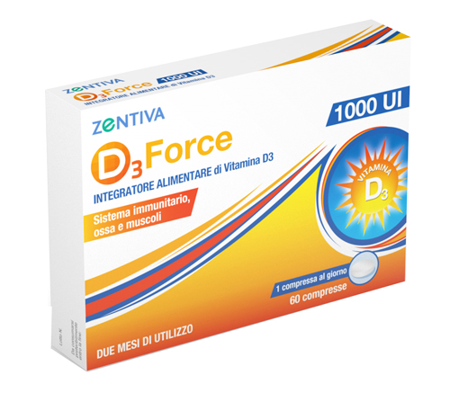 D3 FORCE ZENTIVA 1000UI 60 COMPRESSE - Farmacia Nuova Dr.ssa Gabriella Catellani