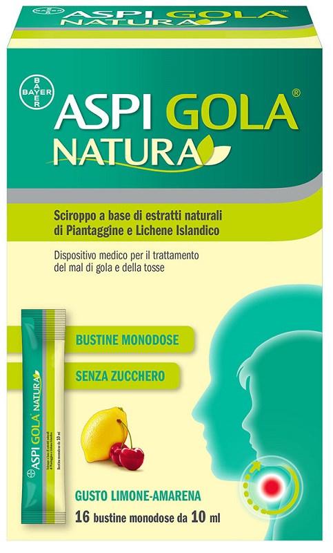 ASPI GOLA NATURA 16 BUSTINE MONODOSE DA 10 ML - Farmacia Nuova Dr.ssa Gabriella Catellani