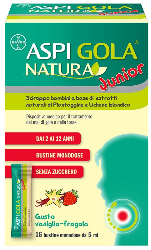 ASPI GOLA NATURA JUNIOR 16 BUSTINE MONODOSE DA 5 ML - Farmacia Nuova Dr.ssa Gabriella Catellani