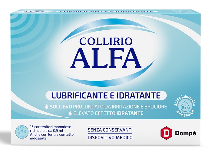 COLLIRIO ALFA LUBRIFICANTE/IDRATANTE 15 FIALE MONODOSE - Farmacia Nuova Dr.ssa Gabriella Catellani