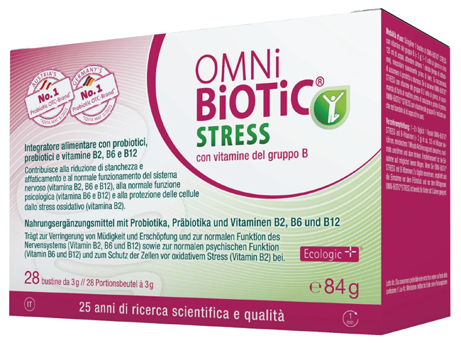 OMNI BIOTIC STRESS VITAMINE GRUPPO B 28 BUSTINE DA 3 G - Farmacia Nuova Dr.ssa Gabriella Catellani