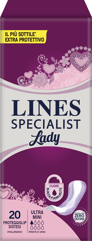 PANNOLONE SAGOMATO LINES SPECIALIST ULTRAMINI 20 PEZZI - Farmacia Nuova Dr.ssa Gabriella Catellani