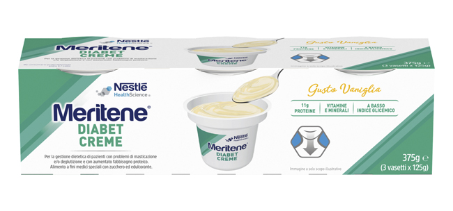 MERITENE DIABET CREME VANIGLIA 3 X 125 G - Farmacia Nuova Dr.ssa Gabriella Catellani