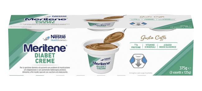 MERITENE DIABET CREME CAFFE' 3 X 125 G - Farmacia Nuova Dr.ssa Gabriella Catellani