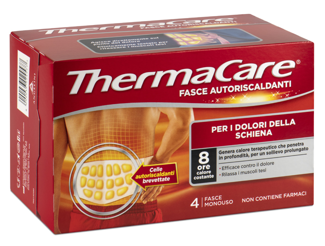 FASCIA AUTORISCALDANTE A CALORE TERAPEUTICO THERMACARE SCHIENA 4 PEZZI - Farmacia Nuova Dr.ssa Gabriella Catellani