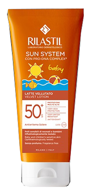 RILASTIL SUN PPT SPF 50+ BABY LATTE VELLUTO 200 ML - Farmacia Nuova Dr.ssa Gabriella Catellani