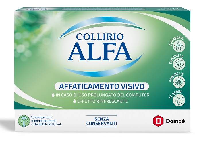 COLLIRIO ALFA AFFATICAMENTO VISIVO 10 PEZZI MONODOSE - Farmacia Nuova Dr.ssa Gabriella Catellani
