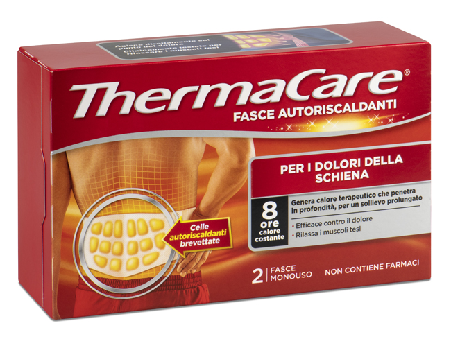 FASCIA AUTORISCALDANTE A CALORE TERAPEUTICO THERMACARE SCHIENA 2 PEZZI - Farmacia Nuova Dr.ssa Gabriella Catellani